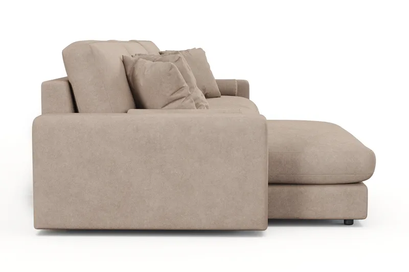 Arken Lyx 6-seter Vendbar L-formet Dyp Divansofa i stoff - Beige - Møbler - Sofaer - Sofa med sjeselong