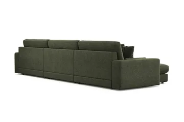 Arken Lyx 6-seter Vendbar L-formet Dyp Divansofa i stoff - Grön - Møbler - Sofaer - Sofa med sjeselong