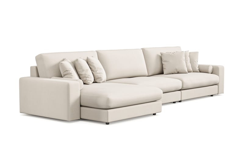 Arken Lyx 6-seter Vendbar L-formet Dyp Divansofa i stoff - Lys beige - Møbler - Sofaer - Sofa med sjeselong