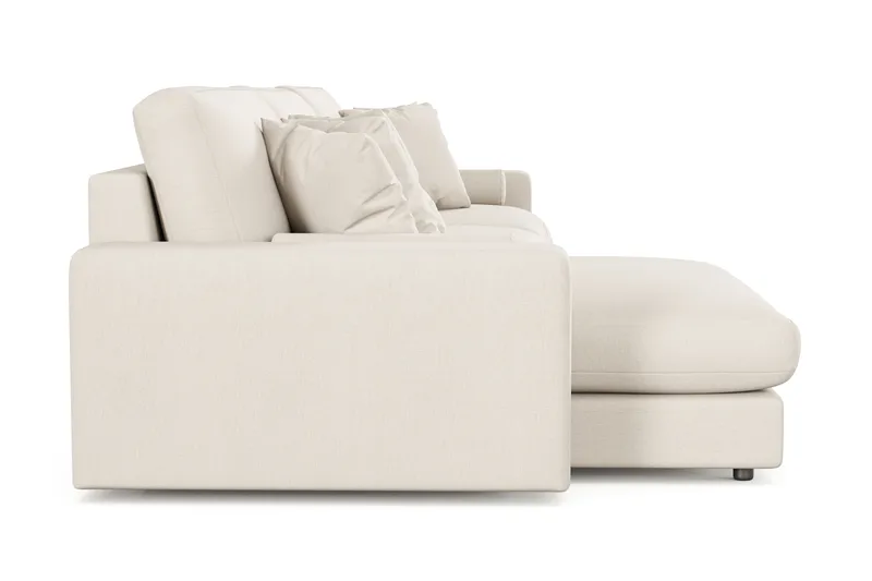 Arken Lyx 6-seter Vendbar L-formet Dyp Divansofa i stoff - Lys beige - Møbler - Sofaer - Sofa med sjeselong
