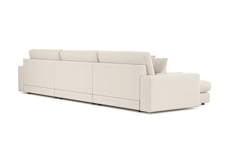 Arken Lyx 6-seter Vendbar L-formet Dyp Divansofa i stoff - Lys beige - Møbler - Sofaer - Sofa med sjeselong