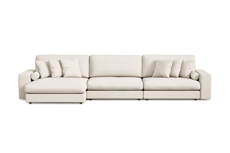 Arken Lyx 6-seter Vendbar L-formet Dyp Divansofa i stoff - Lys beige - Møbler - Sofaer - Sofa med sjeselong