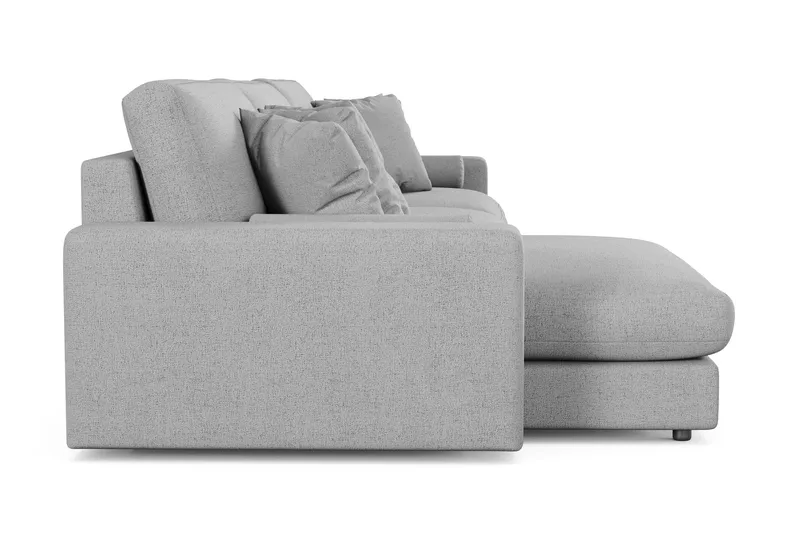 Arken Lyx 6-seter Vendbar L-formet Dyp Divansofa i stoff - Lysegrå - Møbler - Sofaer - Sofa med sjeselong