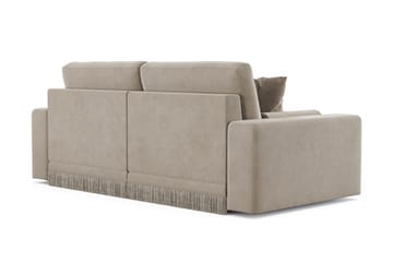 Arken Lyx dyp 3-seters sofa i fløyel - Beige - Møbler - Sofaer - Fløyel sofaer