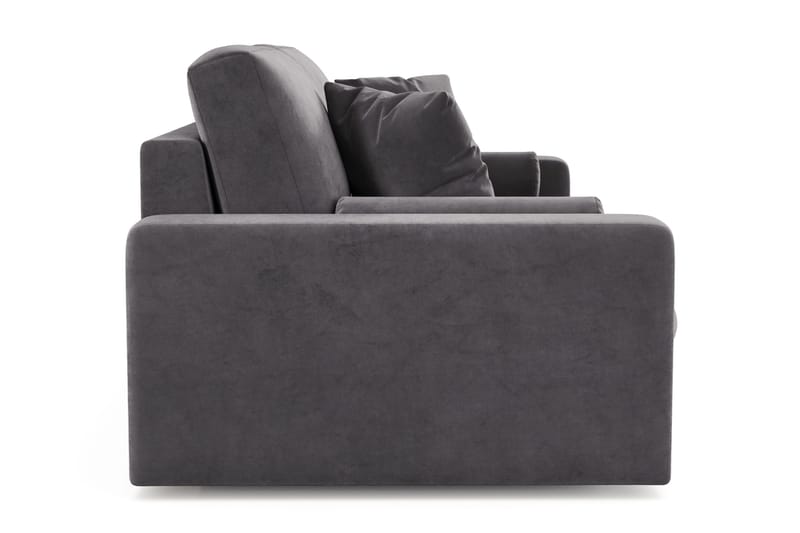 Arken Lyx dyp 3-seters sofa i fløyel - Mørkegrå - Møbler - Sofaer - Fløyel sofaer
