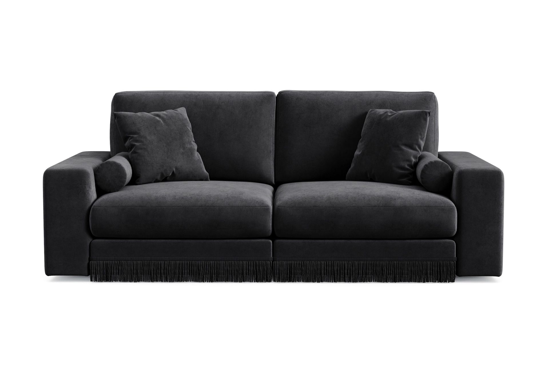 Arken Lyx dyp 3-seters sofa i fløyel - Svart