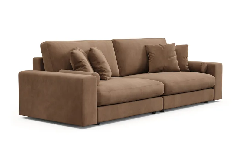 Arken Lyx dyp 4-seters sofa i kordfløyel - Brun - Møbler - Sofaer - 4 seter sofa