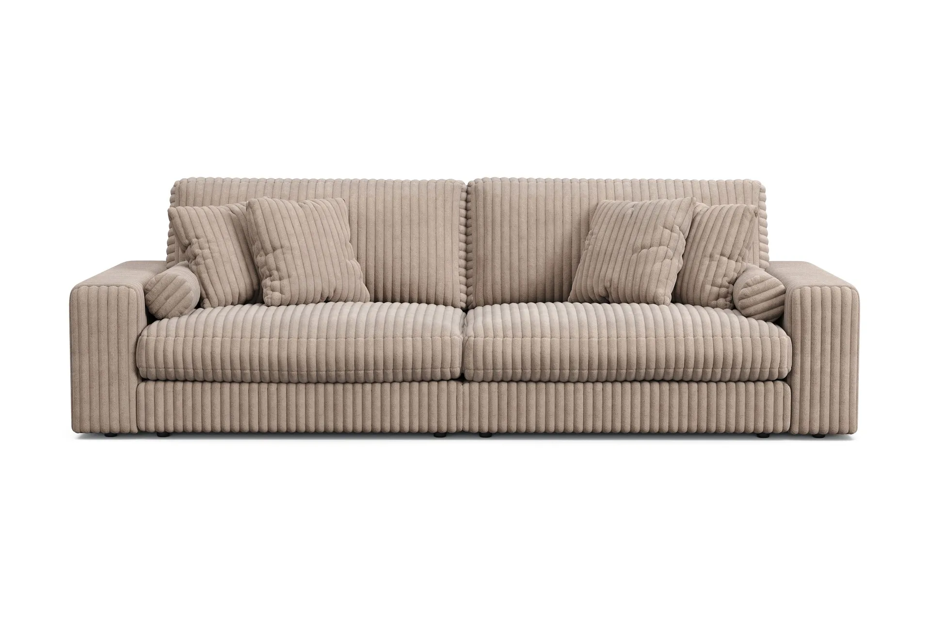 Arken Lyx dyp 4-seters sofa i kordfløyel - Greige