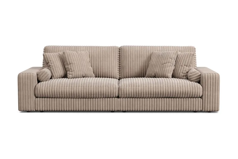 Arken Lyx dyp 4-seters sofa i kordfløyel, Greige