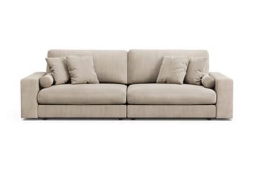 Arken Lyx dyp 4-seters sofa i kordfløyel - Greige - Møbler - Sofaer - 4 seter sofa