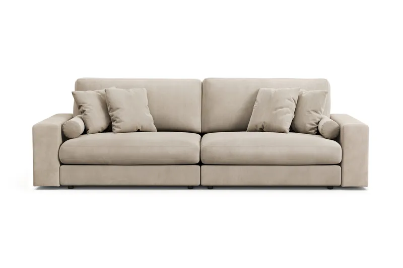 Arken Lyx dyp 4-seters sofa i kordfløyel - Greige - Møbler - Sofaer - 4 seter sofa