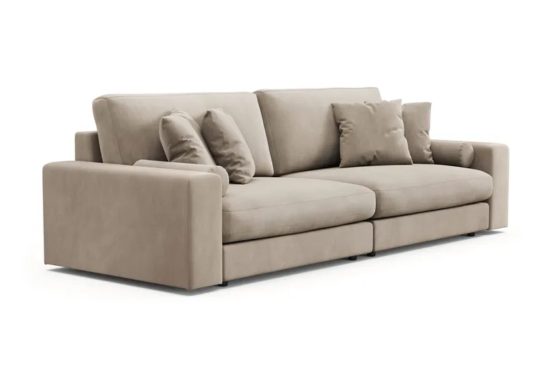 Arken Lyx dyp 4-seters sofa i kordfløyel - Greige - Møbler - Sofaer - 4 seter sofa