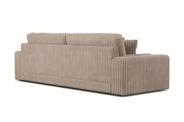 Arken Lyx dyp 4-seters sofa i kordfløyel - Greige - Møbler - Sofaer - 4 seter sofa