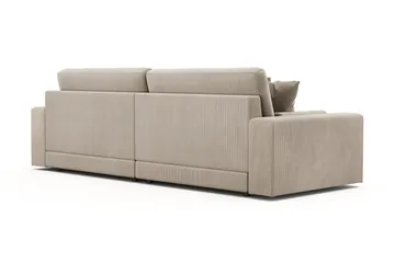 Arken Lyx dyp 4-seters sofa i kordfløyel - Greige - Møbler - Sofaer - 4 seter sofa