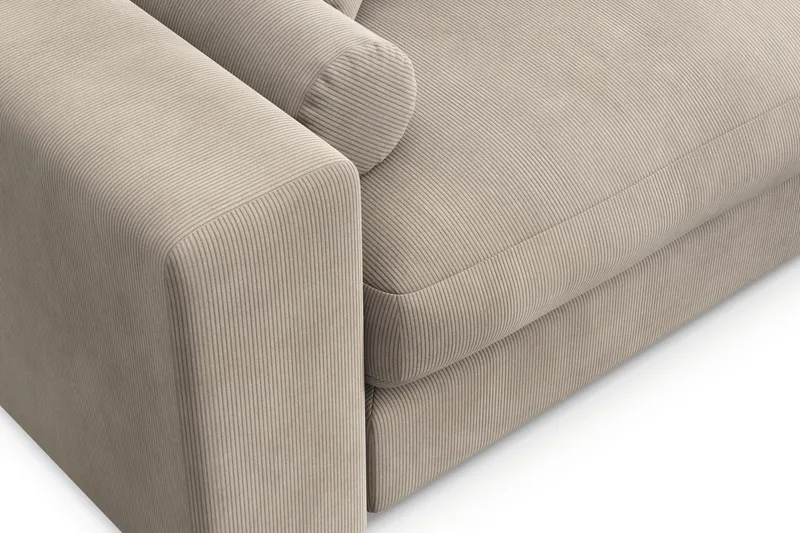 Arken Lyx dyp 4-seters sofa i kordfløyel - Greige - Møbler - Sofaer - 4 seter sofa