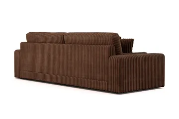 Arken Lyx dyp 4-seters sofa i kordfløyel - Mørkebrun - Møbler - Sofaer - 4 seter sofa
