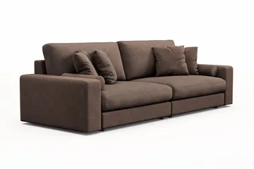 Arken Lyx dyp 4-seters sofa i stoff - Brun - Møbler - Sofaer - 4 seter sofa