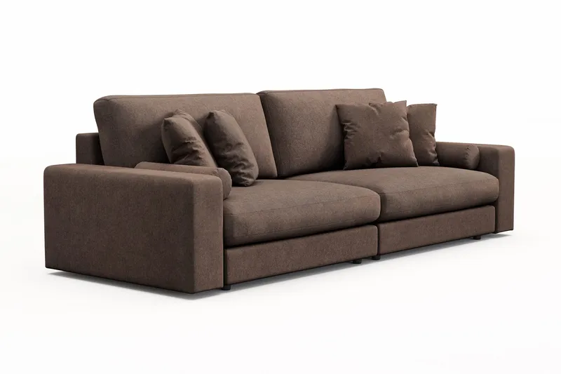 Arken Lyx dyp 4-seters sofa i stoff - Brun - Møbler - Sofaer - 4 seter sofa