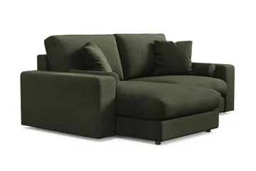 Arken Lyx vendbar, dyp 3-seters L-formet sjeselongsofa i stoff - Grønn - Møbler - Sofaer - Sofa med sjeselong