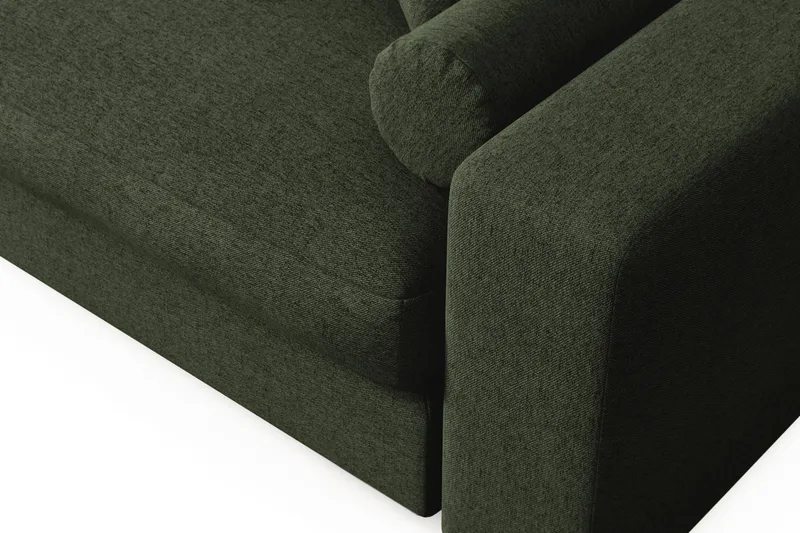 Arken Lyx vendbar, dyp 3-seters L-formet sjeselongsofa i stoff - Grønn - Møbler - Sofaer - Sofa med sjeselong