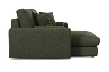 Arken Lyx vendbar, dyp 3-seters L-formet sjeselongsofa i stoff - Grønn - Møbler - Sofaer - Sofa med sjeselong