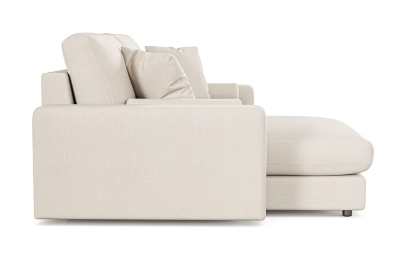 Arken Lyx vendbar, dyp 3-seters L-formet sjeselongsofa i stoff - Lys beige - Møbler - Sofaer - Sofa med sjeselong
