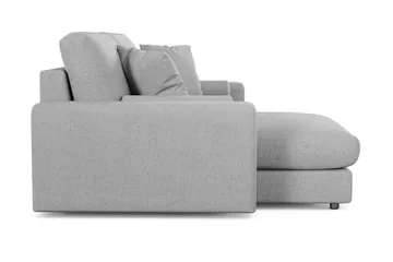 Arken Lyx vendbar, dyp 3-seters L-formet sjeselongsofa i stoff - Lysegrå - Møbler - Sofaer - Sofa med sjeselong