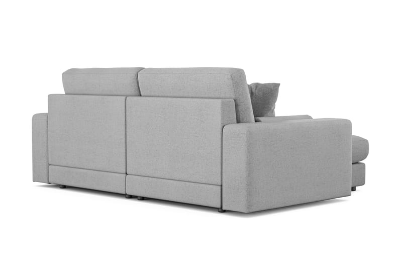 Arken Lyx vendbar, dyp 3-seters L-formet sjeselongsofa i stoff - Lysegrå - Møbler - Sofaer - Sofa med sjeselong