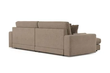 Arken Lyx vendbar, dyp 4-seters L-formet sjeselongsofa i stoff - Brun - Møbler - Sofaer - Sofa med sjeselong