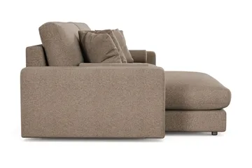 Arken Lyx vendbar, dyp 4-seters L-formet sjeselongsofa i stoff - Brun - Møbler - Sofaer - Sofa med sjeselong