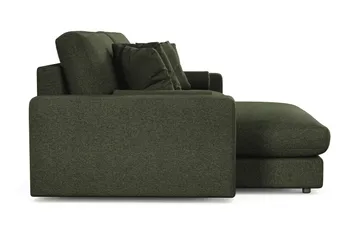 Arken Lyx vendbar, dyp 4-seters L-formet sjeselongsofa i stoff - Grønn - Møbler - Sofaer - Sofa med sjeselong