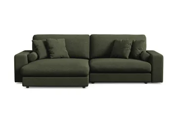 Arken Lyx vendbar, dyp 4-seters L-formet sjeselongsofa i stoff - Grønn - Møbler - Sofaer - Sofa med sjeselong