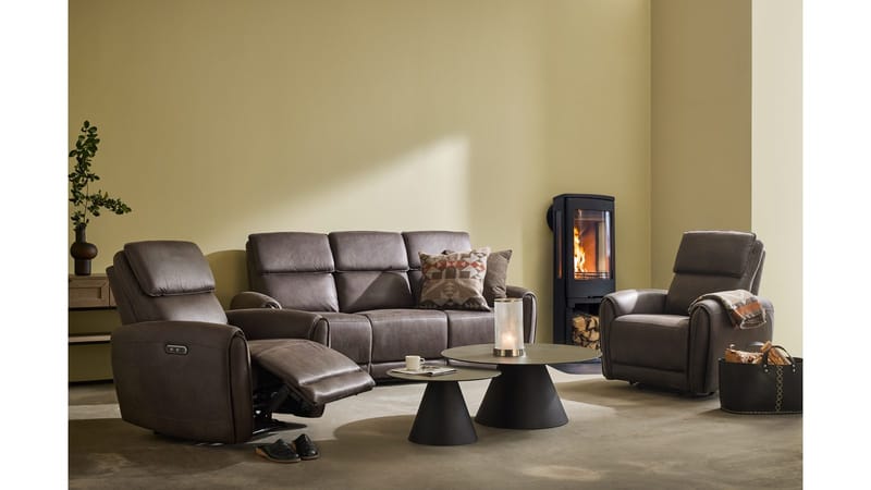 Arvello reclinersofa 3-seter elektrisk - Brun - Møbler - Sofaer - Sofa 3 seter