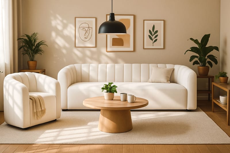 Avadala 3-seter Sofa - Beige - Møbler - Sofaer - Sofa 3 seter