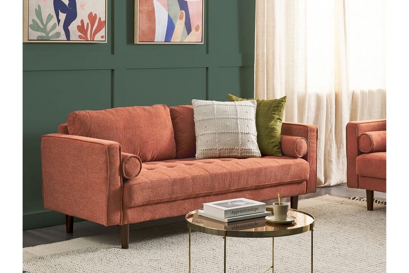 Babur Sofa 3-seter - Brun/Mørkt tre - Møbler - Sofaer - Sofa 3 seter