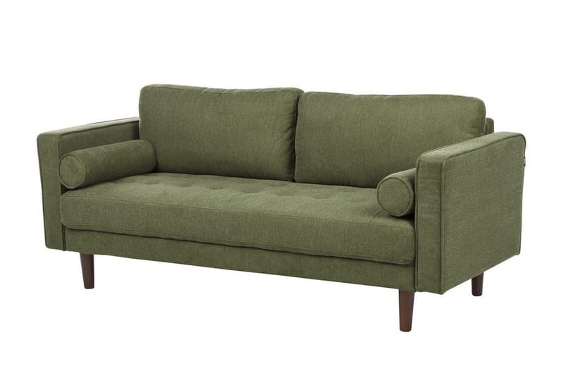Babur Sofa 3-seter - Grønn/Mørkt tre - Møbler - Sofaer - Sofa 3 seter