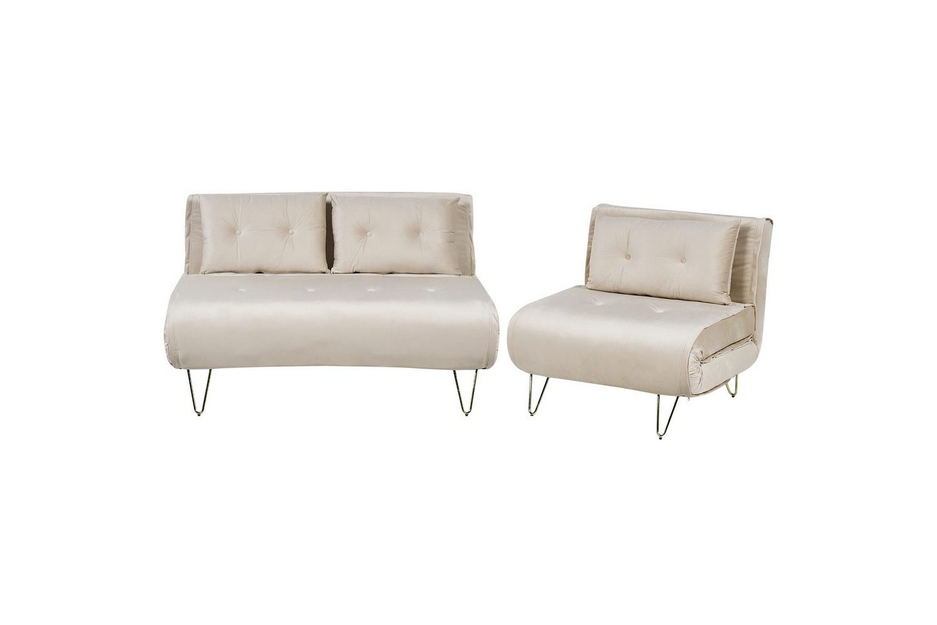 Bäddsoffa Beige\|\|GOLD -