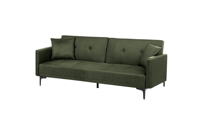 Bäddsoffa Beliani Lucan Beige, svart Green||Black - Møbler - Sofaer - 2 seter sofa