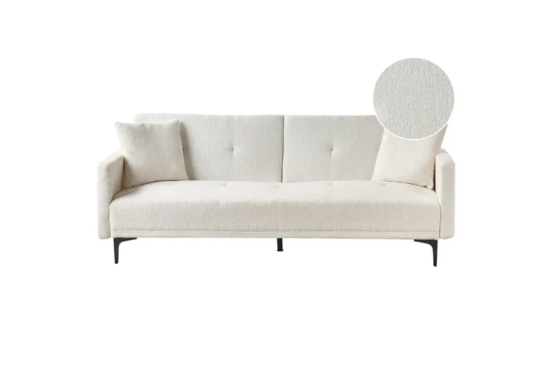 Bäddsoffa Beliani Lucan Beige, svart NO_BRAND White||Black, undefined