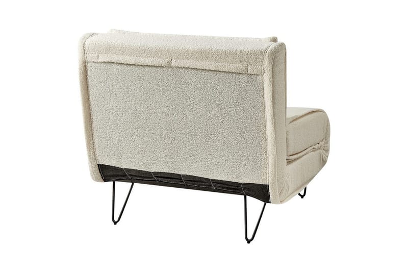 Bäddsoffa Beliani Vestfold Beige, svart Offwhite - Hvit - Møbler - Sofaer - Sovesofaer