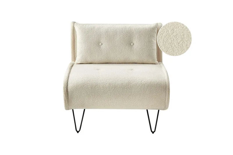 Bäddsoffa Beliani Vestfold Beige, svart Offwhite - Hvit - Møbler - Sofaer - Sovesofaer