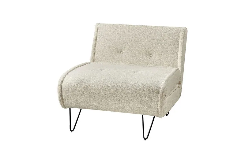 Bäddsoffa Beliani Vestfold Beige, svart Offwhite - Hvit - Møbler - Sofaer - Sovesofaer