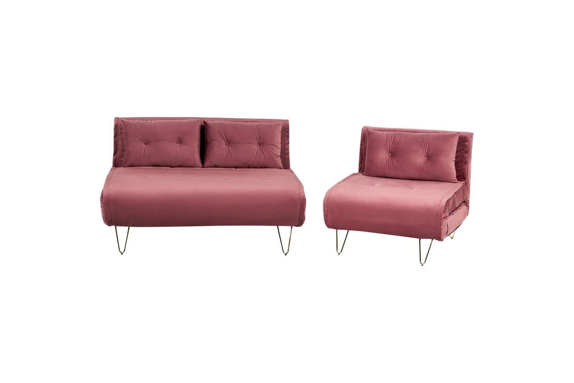 Bäddsoffa Rosa, Guld -