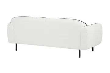 Balint 3-seter Dyp Buet Sofa i Bouclé med Paspoal - Hvit|Svart - Møbler - Sofaer - Sofa 3 seter