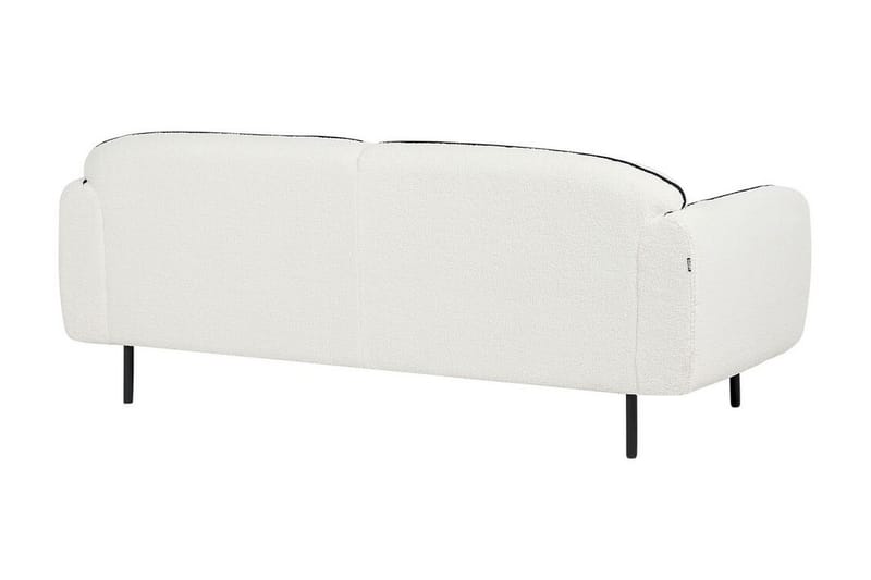 Balint 3-seter Dyp Buet Sofa i Bouclé med Paspoal - Hvit|Svart - Møbler - Sofaer - Sofa 3 seter