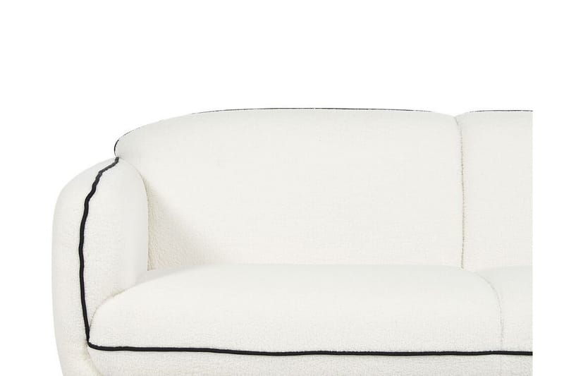 Balint 3-seter Dyp Buet Sofa i Bouclé med Paspoal - Hvit|Svart - Møbler - Sofaer - Sofa 3 seter