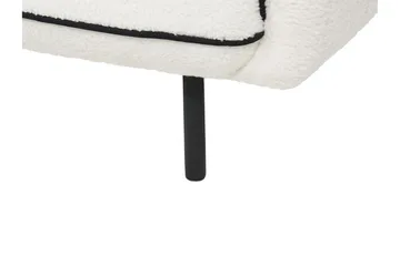 Balint 3-seter Dyp Buet Sofa i Bouclé med Paspoal - Hvit|Svart - Møbler - Sofaer - Sofa 3 seter