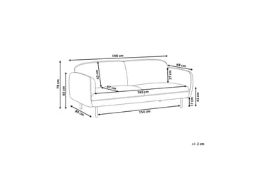 Balint Sofa 3-seter - Beige/Svart - Møbler - Sofaer - Sofa 3 seter