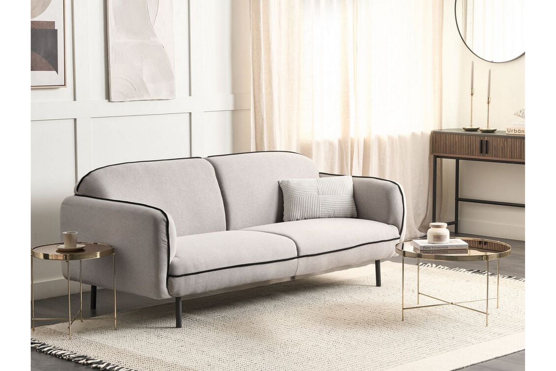 Balint Sofa 3-seter - Grå/Svart - Møbler - Sofaer - Sofa 3 seter