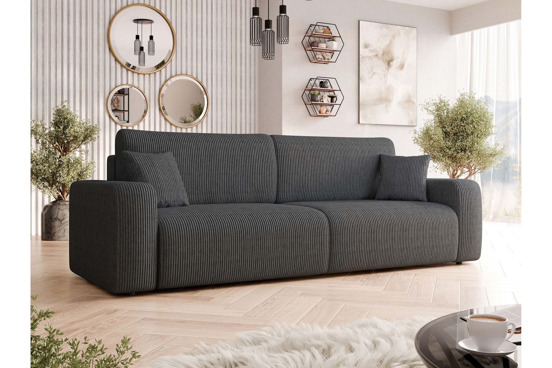 Barile Sofa 3-seter - Mørk grå - Møbler - Sofaer - Sofa 3 seter